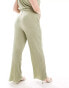 Фото #5 товара Vero Moda Curve plisse wide leg trouser co-ord in khaki