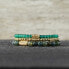 Green Harmony Gold Beaded Bracelet RR-40106-G