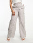 Extro & Vert Plus 90s wide leg cargo trousers in stone grey Серый, 46 - фото #1