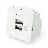 Фото #1 товара Wall socket 250V charger 2x USB 45x45mm 2,1A - white