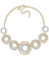 Фото #1 товара Style & Co two-Tone Hammered Link Statement Necklace, 18" + 3" extender, Created for Macy's