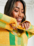 Фото #3 товара Only cropped jumper in yellow & green check