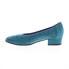 David Tate Proud Womens Blue Wide Nubuck Slip On Pumps Heels Shoes 6.5