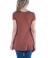 Women's Short Sleeve Loose Fit Tunic Top