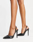 Фото #4 товара Glamorous patent heel court shoes in black patent