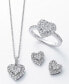 Фото #2 товара EFFY Collection eFFY® Diamond Heart Pendant Necklace (5/8 ct. t.w.) in 14k White or Yellow Gold