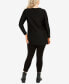 ფოტო #6 პროდუქტის Plus Size Tia Twist Long Sleeve Top