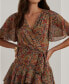 ფოტო #4 პროდუქტის Women's Belted Tiered Floral Dress