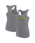 ფოტო #4 პროდუქტის Women's Heather Gray Oakland Athletics Wordmark Logo Racerback Tank Top