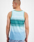 Фото #2 товара Men's Soft Striped Tank Top, Created for Macy's
