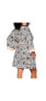 Plus Size Katie Soft Printed Robe with Lace Trims