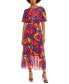Фото #4 товара Платье Donna Morgan с поясом на завязках и объемными рукавами