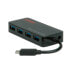 Фото #1 товара Хаб USB 3.2 Gen 1 ROLINE с четырьмя портами Typ C, кабельный - Cable - Digital