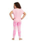 ფოტო #2 პროდუქტის Child Girls 3-Piece Pajama Set Kids Sleepwear, Short Sleeve Top with Long Pants and Matching Shorts PJ Set