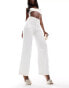 Фото #1 товара Missyempire wide leg jeans co-ord in white