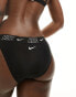 Nike Swimming Fusion Logo Tape banded bikini bottoms in black Черный, S - EU 36-38 - фото #3