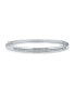 Фото #1 товара Classic Fashion Bridal AAA Cubic Zirconia Channel Princess Cut CZ Eternity Tennis Stackable Bangle Bracelet For Women 7-7.5 Inch