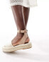 French Connection jute flatform sandals in taupe