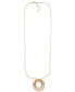 ფოტო #1 პროდუქტის Gold-Tone Multi-Chain Circle Pendant Necklace, 36" + 3" extender, Created for Macy's