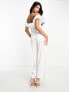 Little Mistress Bridal bandeau corset jumpsuit in ivory