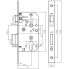 Zylinderloch-Einbauschloss - YALE - Y60K-A50/N - Achse 50 mm, Kasten 148 mm - Eingangstr, Service, sensible Rumlichkeiten -
