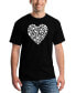 Фото #1 товара Men's Paw Prints Heart Word Art T-shirt