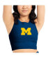 Women's Navy Michigan Wolverines Buttery Soft Midi Bra and Leggings Set