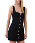 Women's Structured Button-Front Mini Dress