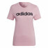 Фото #1 товара Футболка с коротким рукавом женская Adidas Loungewear Essentials Slim Logo Розовый