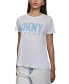 Фото #1 товара Футболка DKNY с флокированным логотипом и коротким рукавом