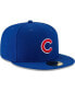 Фото #3 товара Men's Royal Chicago Cubs 2016 World Series Wool 59FIFTY Fitted Hat
