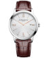 Men's Swiss Classima Red-Brown Leather Strap Watch 42mm