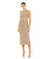 ფოტო #1 პროდუქტის Women's Embellished High Neck Sleeveless A Line Dress