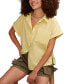 Фото #5 товара Women's Linen Short-Sleeve Button-Down Shirt