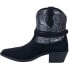 Фото #4 товара Dingo Valerie Paisley Round Toe Cowboy Womens Black Casual Boots DI8950