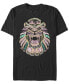 Фото #1 товара Disney Men's Aladdin Live Action Geometric Line Art Lion Cave Short Sleeve T-Shirt