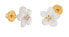 Фото #3 товара Charming earrings in yellow gold with pearls and zircons 14/133.011/17ZIR