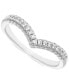 Фото #1 товара Diamond Front & Side Contour Band (1/3 ct. t.w.) in 14k White Gold