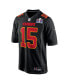 Men's Patrick Mahomes Black Kansas City Chiefs Super Bowl LVIII Carbon Fashion Game Player Jersey