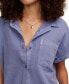 Фото #4 товара Women's Linen Short-Sleeve Button-Down Shirt