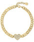 Фото #1 товара EFFY® Diamond Heart Pavé Curb Link Bracelet (1/3 ct. t.w.) in 14k Gold