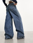 Фото #3 товара ASOS DESIGN pull on wide leg jean in mid blue