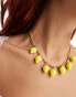 Reclaimed Vintage gold chain necklace with lemons Золотистый - фото #2