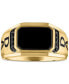 ფოტო #3 პროდუქტის Men's Onyx & Black Spinel DAD Ring, Created for Macy's