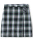 Big Girls School Uniform Slim Plaid A-line Skirt Below the Knee