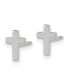 Stainless Steel Polished Cross Earrings