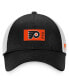 Men's Black, White Philadelphia Flyers Authentic Pro Rink Trucker Snapback Hat