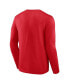 ფოტო #3 პროდუქტის Men's Red Georgia Bulldogs Distressed Arch Over Logo Long Sleeve T-shirt