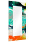 Фото #2 товара 'Tidal Abstract' Rectangular On Free Floating Printed Tempered Art Glass Beveled Mirror, 72" x 36"