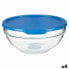 Round Lunch Box with Lid Chefs Blue 1,135 L 17,2 x 7,6 x 17,2 cm (4 Units)